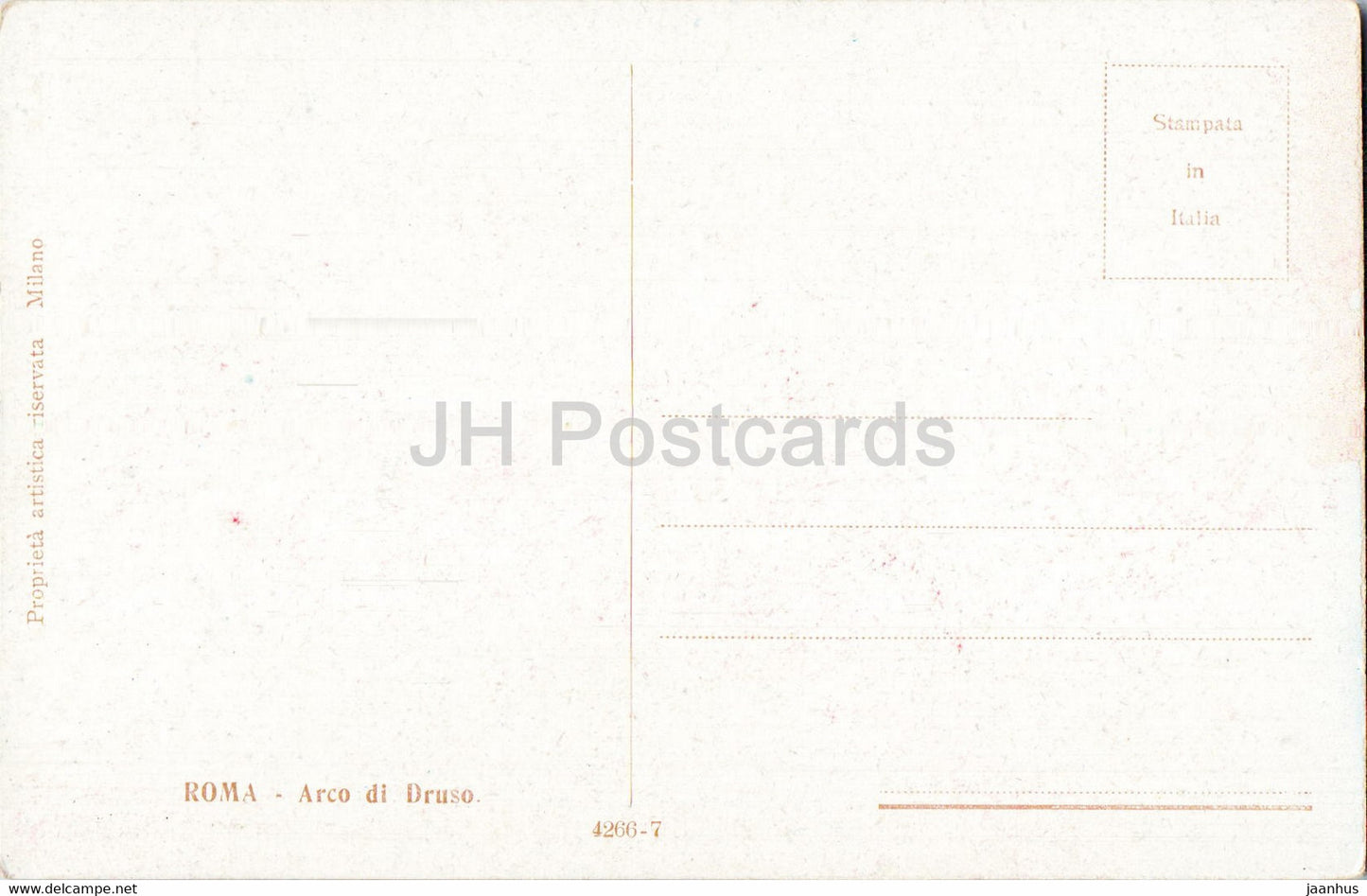 Roma - Rome - Arco di Druso - Arc de Drusus - illustration - monde antique - 4266-7 - carte postale ancienne - Italie - inutilisé