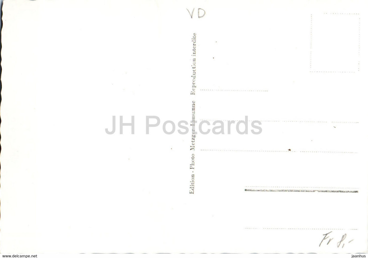 Lausanne - Le Chateau et Alpes de Savoie - 491 - carte postale ancienne - Suisse - inutilisée