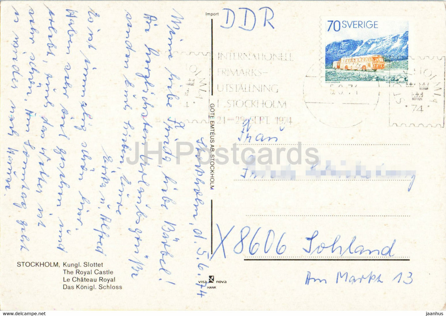Stockholm - The Royal Castle - 1971 - Sweden - used