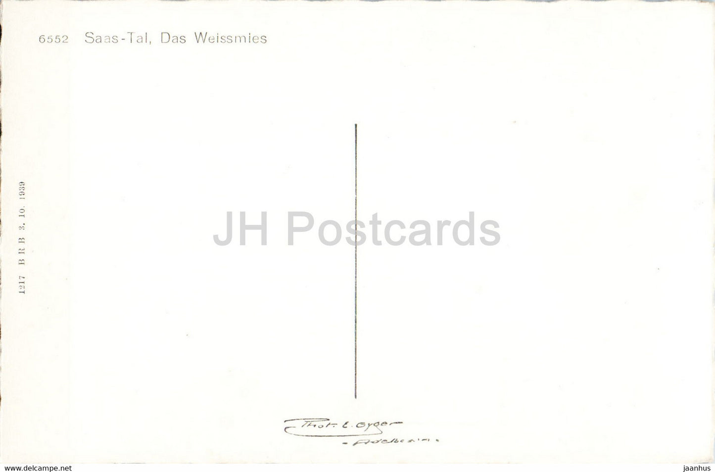 Saas Tal - Das Weissmies - 6552 - carte postale ancienne - Suisse - inutilisée