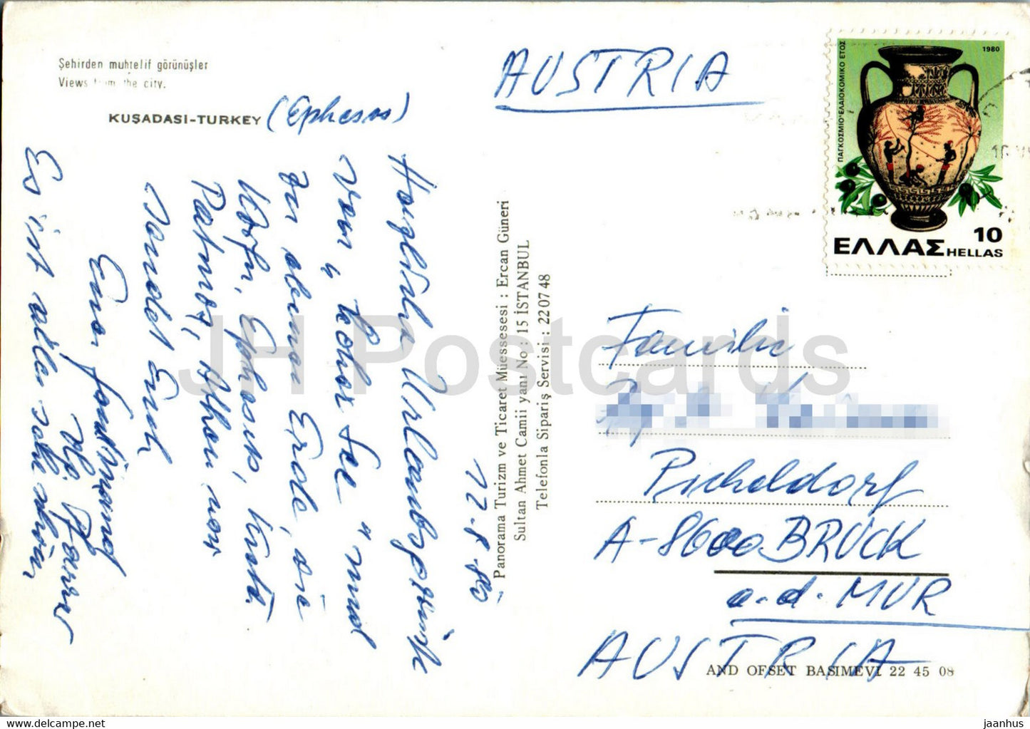 Kusadasi - Views from the city - multiview - 1980 - Turkey - used