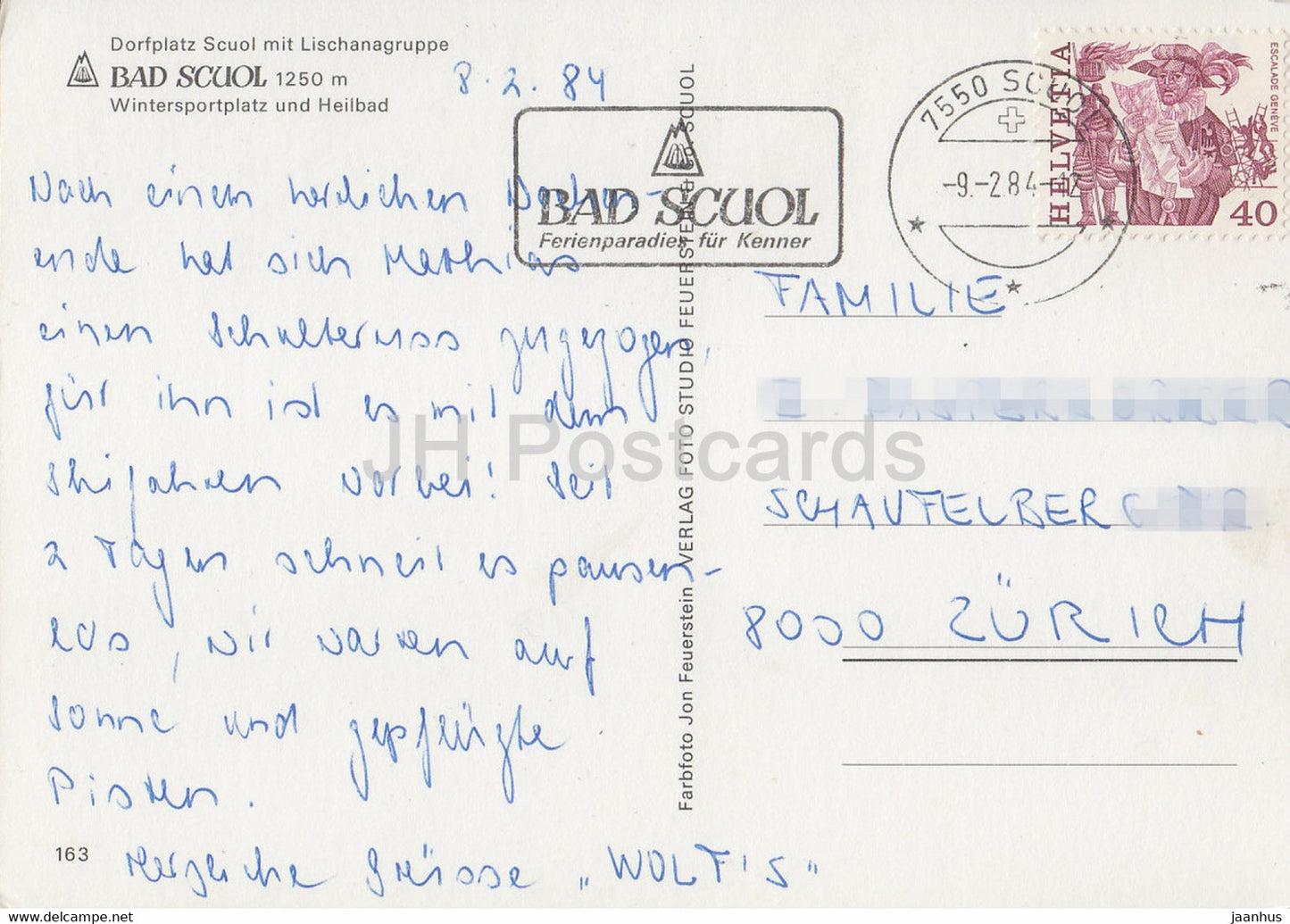 Bad Scuol 1250 m - Wintersportplatz und Heilbad - 1984 - Switzerland - used