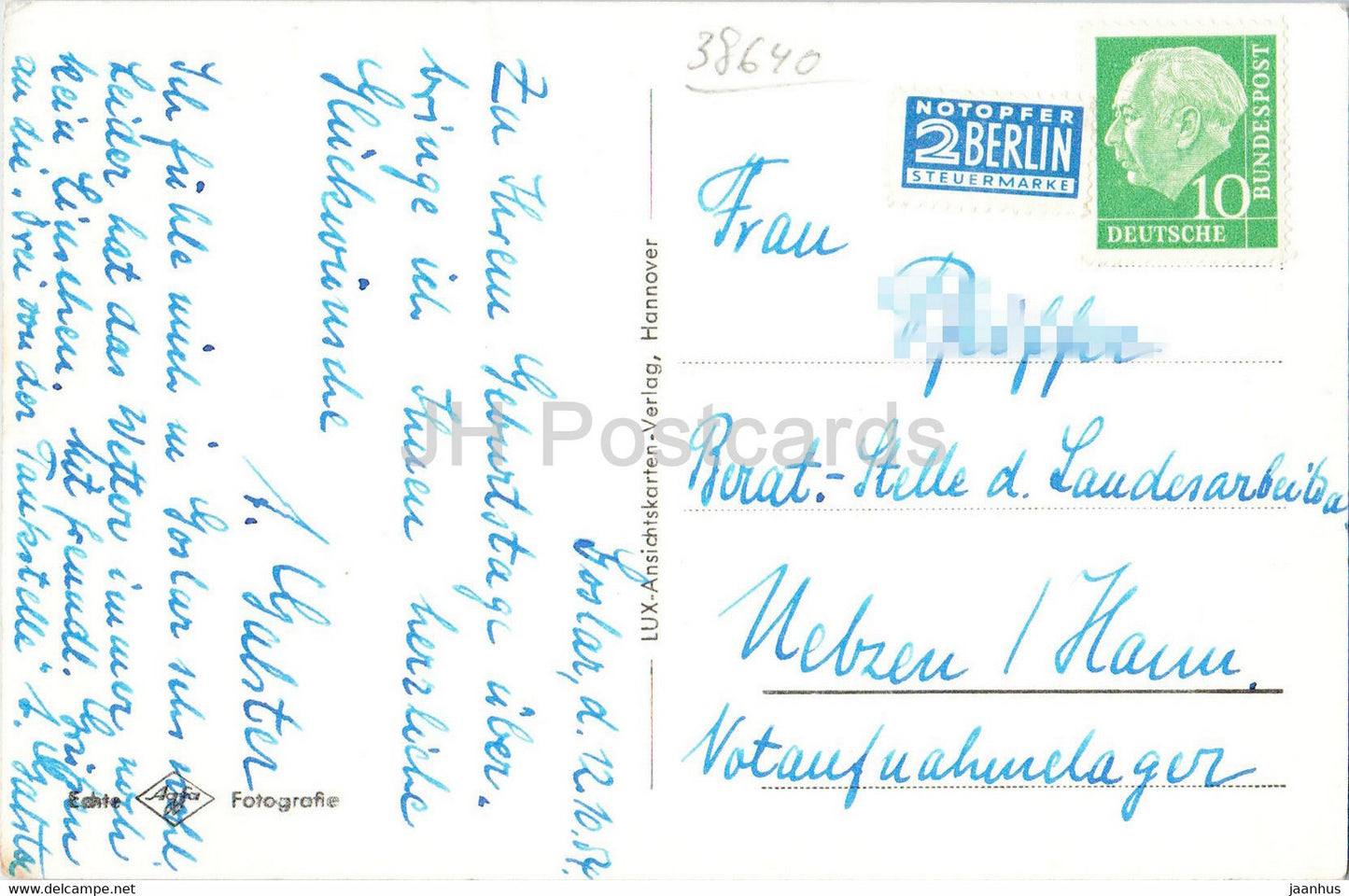 Goslar am Harz - Blick vom Petersberg - old postcard - 1954 - Germany - used