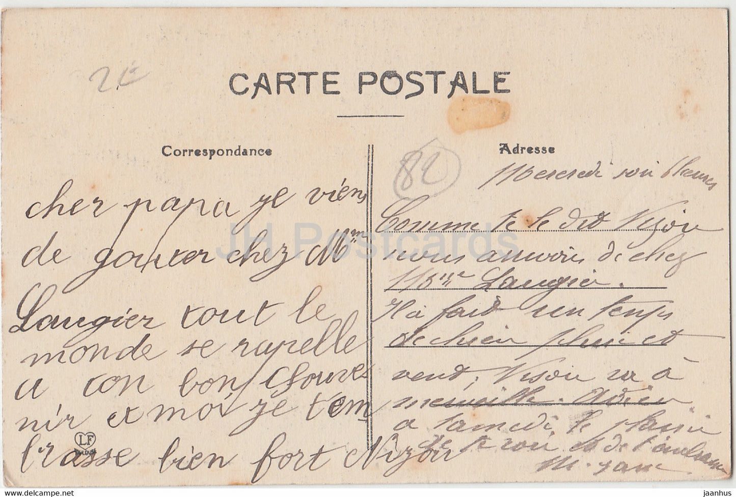 Le Tarn et Garonne - Le Clocher de St Pierre - 1 - 668 - alte Postkarte - Frankreich - gebraucht