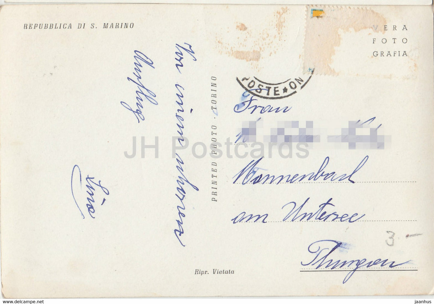 Repubblica San Marino - San Marino - 749 m - Veduta della II Torre - San Marino - gebraucht