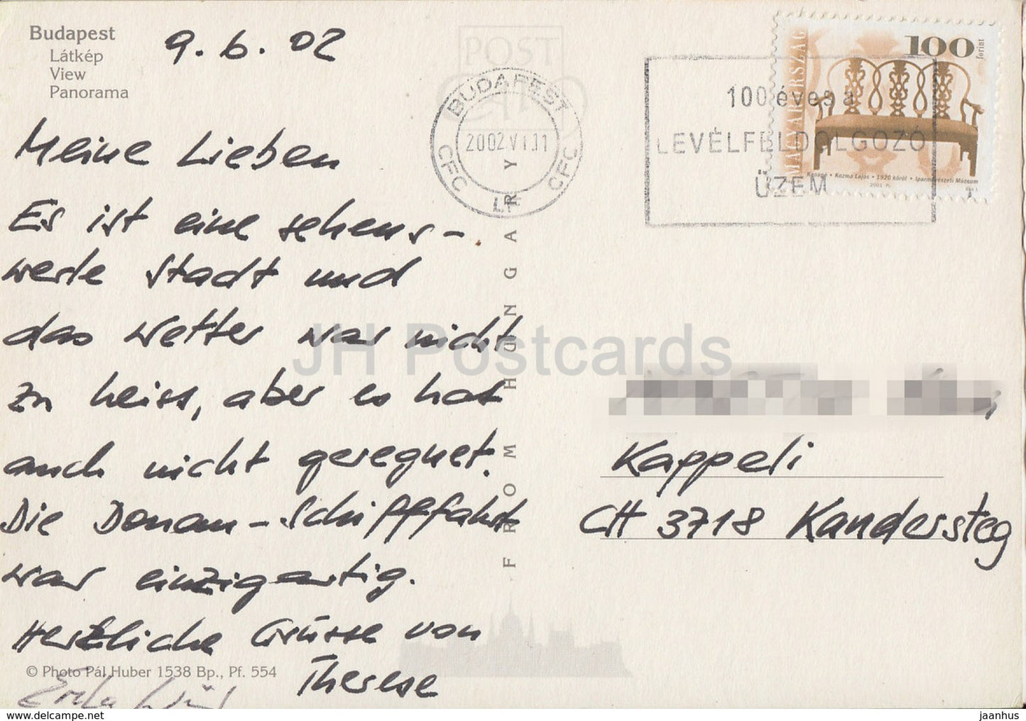 Budapest - vue - panorama - parlement - colline du château - pont - architecture - multiview - 2002 - Hongrie - utilisé