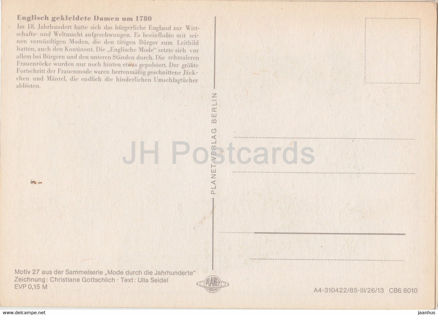 Spatrokoko - Englisch gekleidete Damen - Late Rococo - English Ladies - fashion - Germany - unused