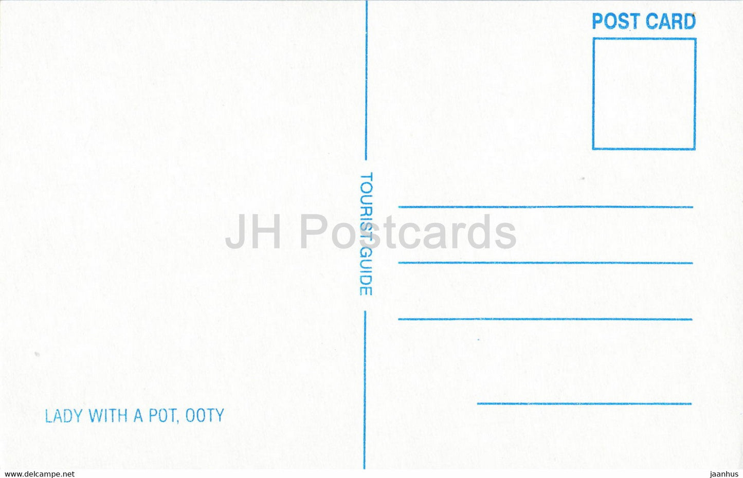 Ooty - Botanical Gardens - Lady with a Pot - India - unused