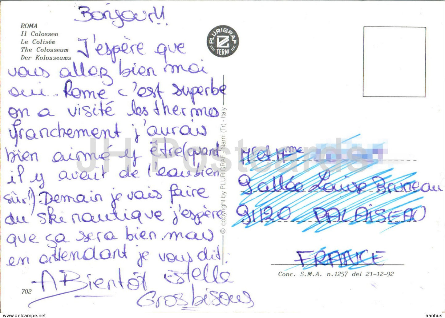 Roma - Rome - Il Colosseo - Colosseum - aerial view - ancient world - 702 - Italy - used