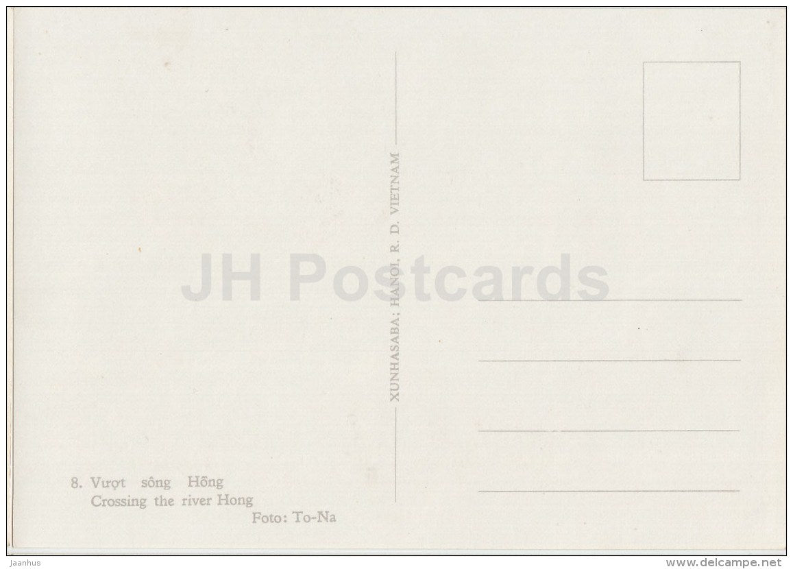 crossing the river Hong - women soldiers - Hanoi - old postcard - Vietnam - unused - JH Postcards
