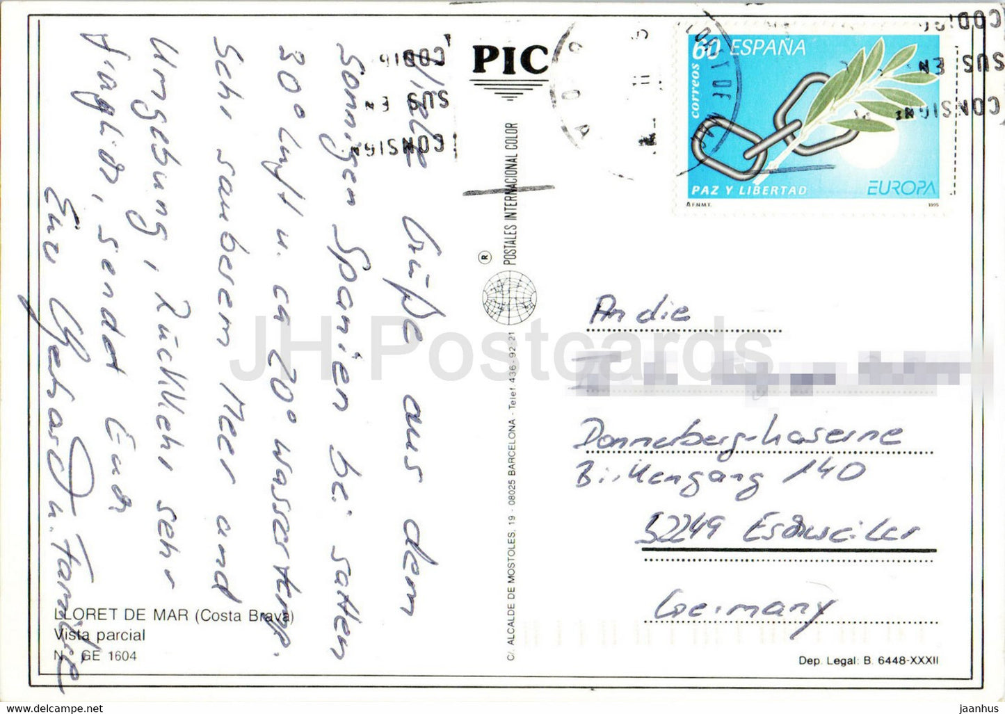 Lloret de Mar - Vista Parcial - beach - 1604 - Spain - used