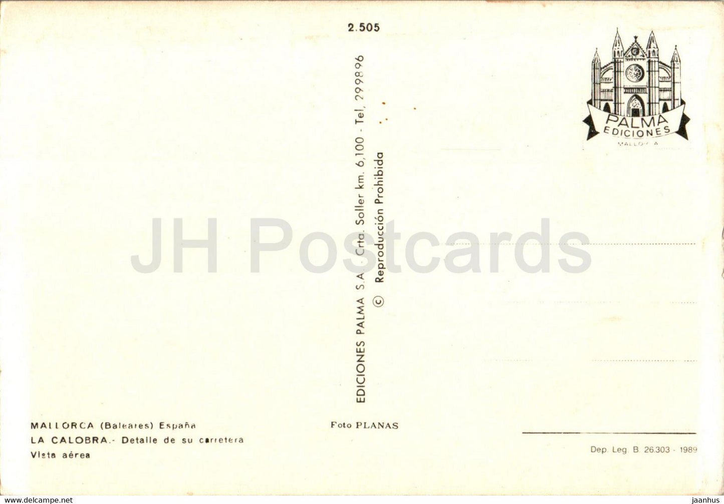 La Calobra - Detalle de su carretera - Vista Aerea - Mallorca - 2505 - Spain - unused
