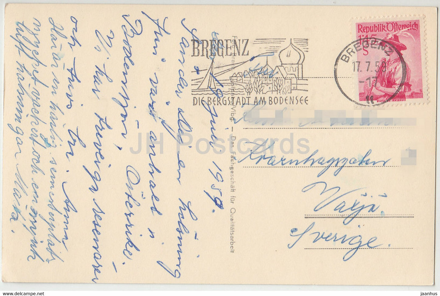 Bregenz am Bodensee - Pfanderbahn 649 - Seilbahn - 1959 - Österreich - gebraucht