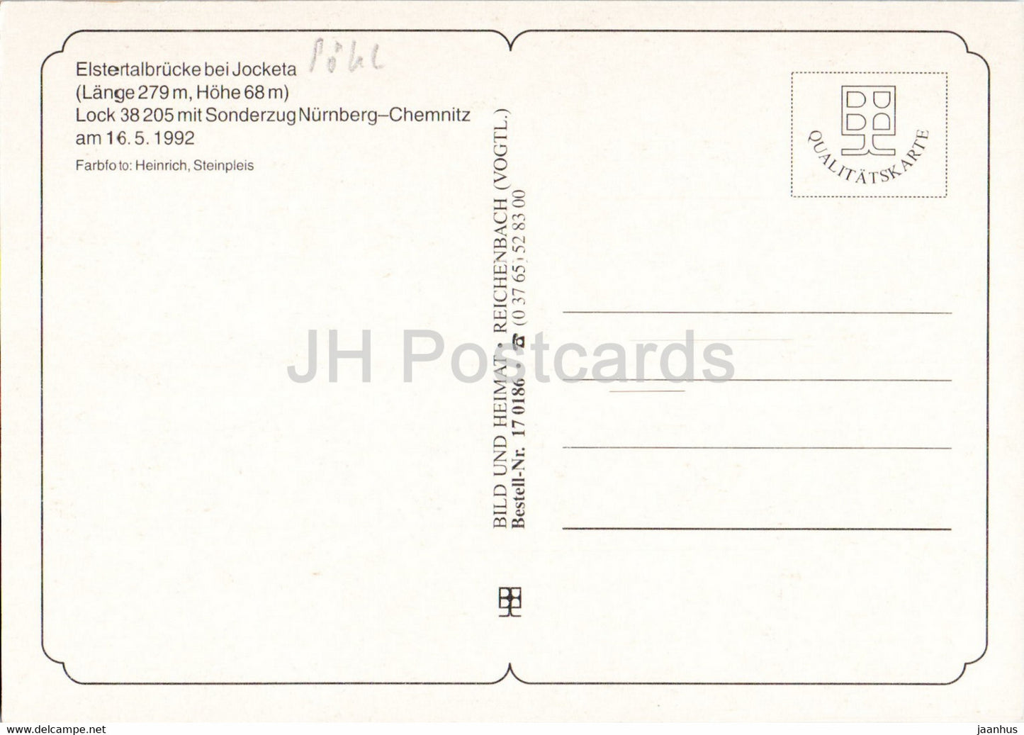 Elstertalbrucke bei Jocketa - bridge - train - railway - locomotive - Germany - unused