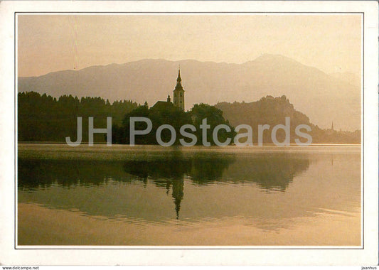 Bled - in the Sloven Alps - church of Saint Mary of the Lake - Slovenia - Yugoslavia - unused