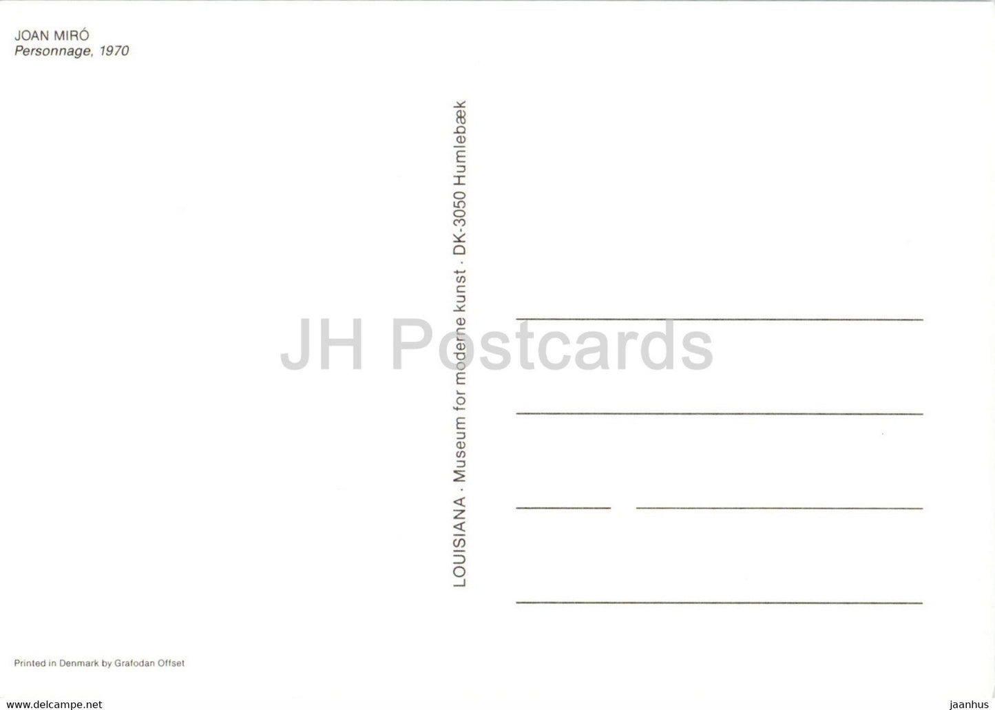 sculpture by Joan Miro - Personnage - Louisiana Museum of Modern Art - Spanish art - Denmark - unused