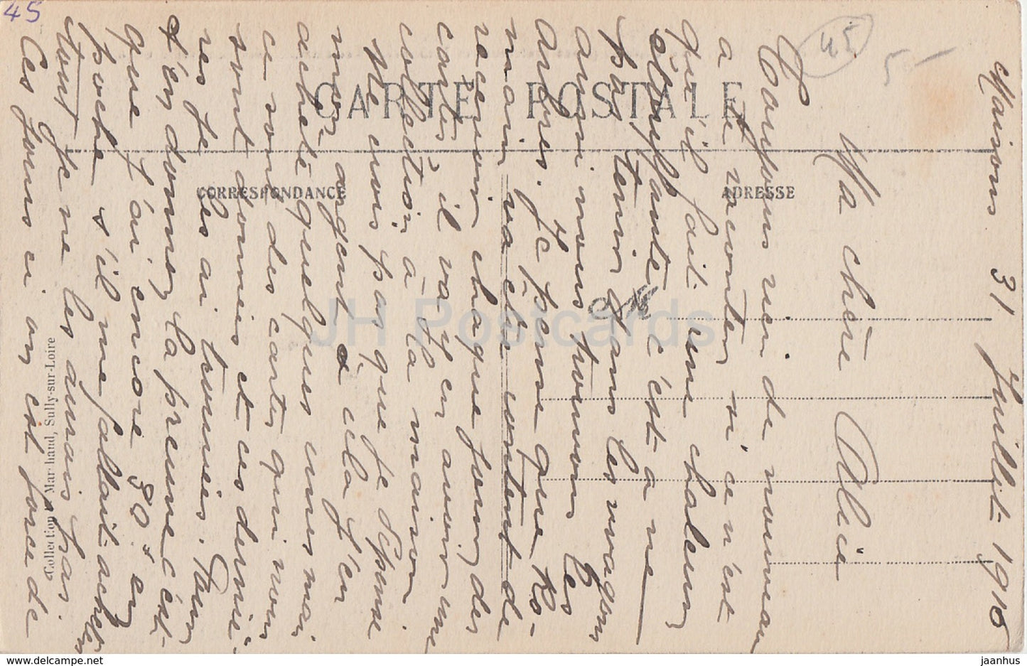 Gien - Le Chateau - Reconstruit sous Anne de Bretagne - Schloss - 975 - alte Postkarte - 1916 - Frankreich - gebraucht