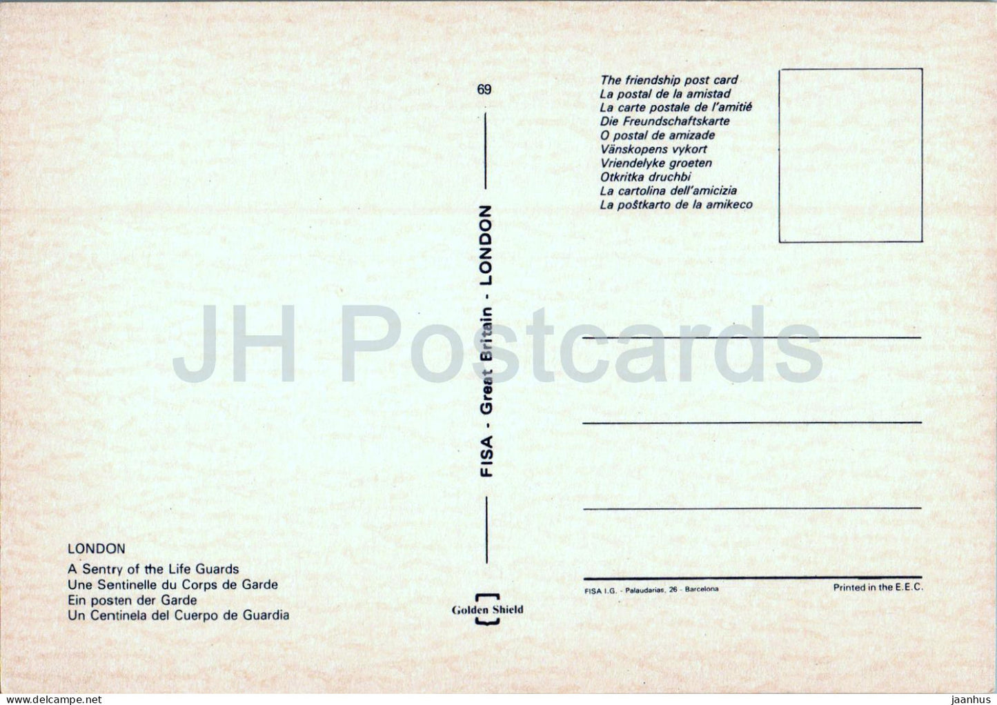 London – A Sentry of the Life Guards – Pferd – 69 – England – Vereinigtes Königreich – unbenutzt