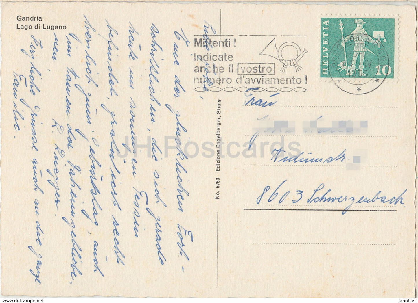 Gandria - Lago di Lugano - 5753 - 1966 - Switzerland - used