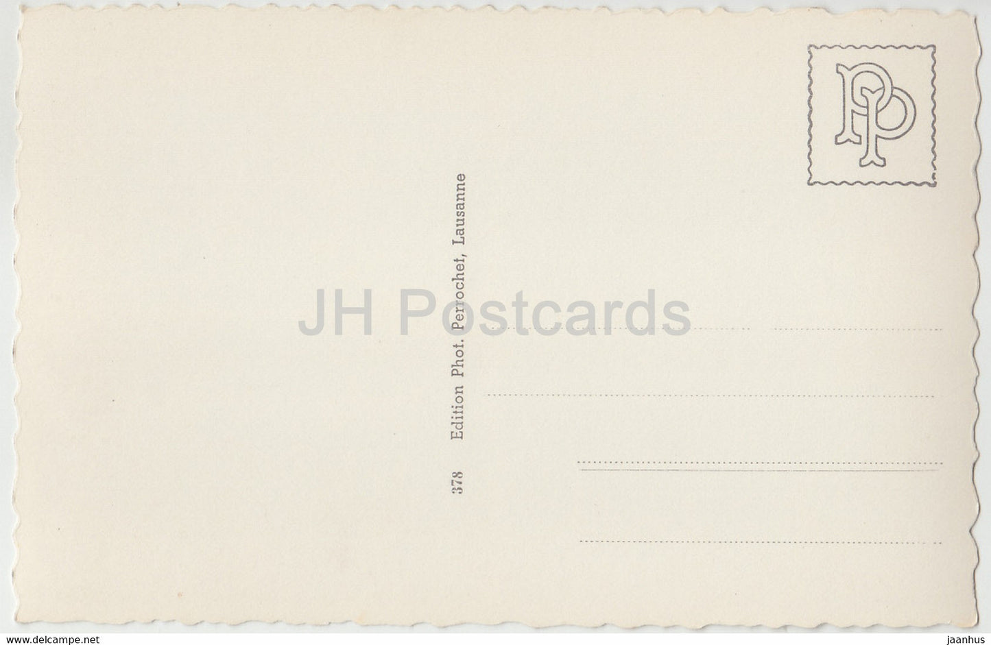 Ouchy Lausanne - boat - multiveiw - old postcard - Switzerland - unused