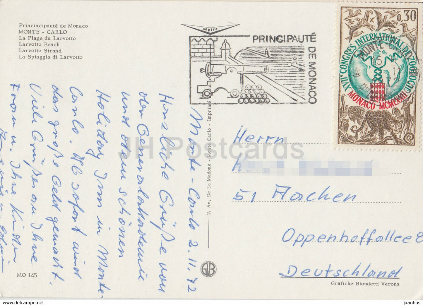 Monte Carlo - La Plage du Larvotto - Plage du Larvotto - 1972 - Monaco - occasion