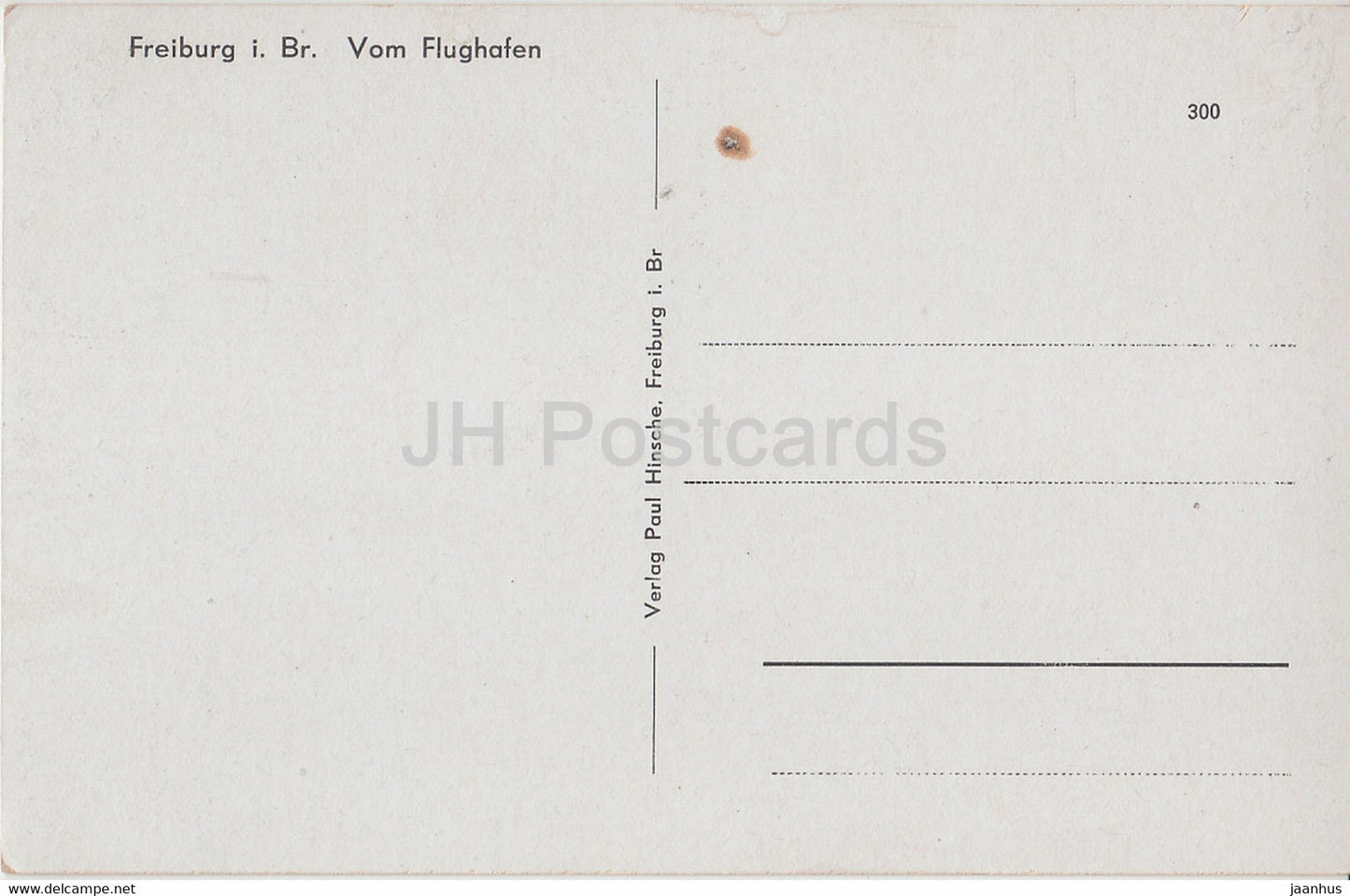 Freiburg i Br - Vom Flughafen - carte postale ancienne - Allemagne - inutilisée