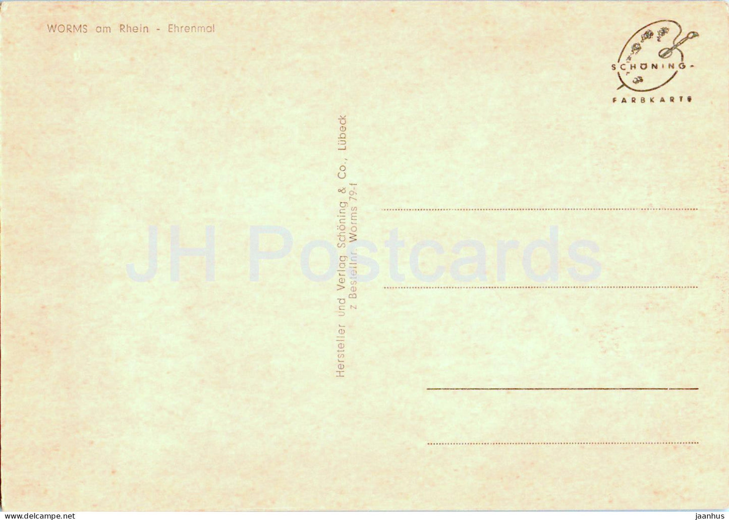 Worms am Rhein - Ehrenmal - mémorial - Allemagne - inutilisé