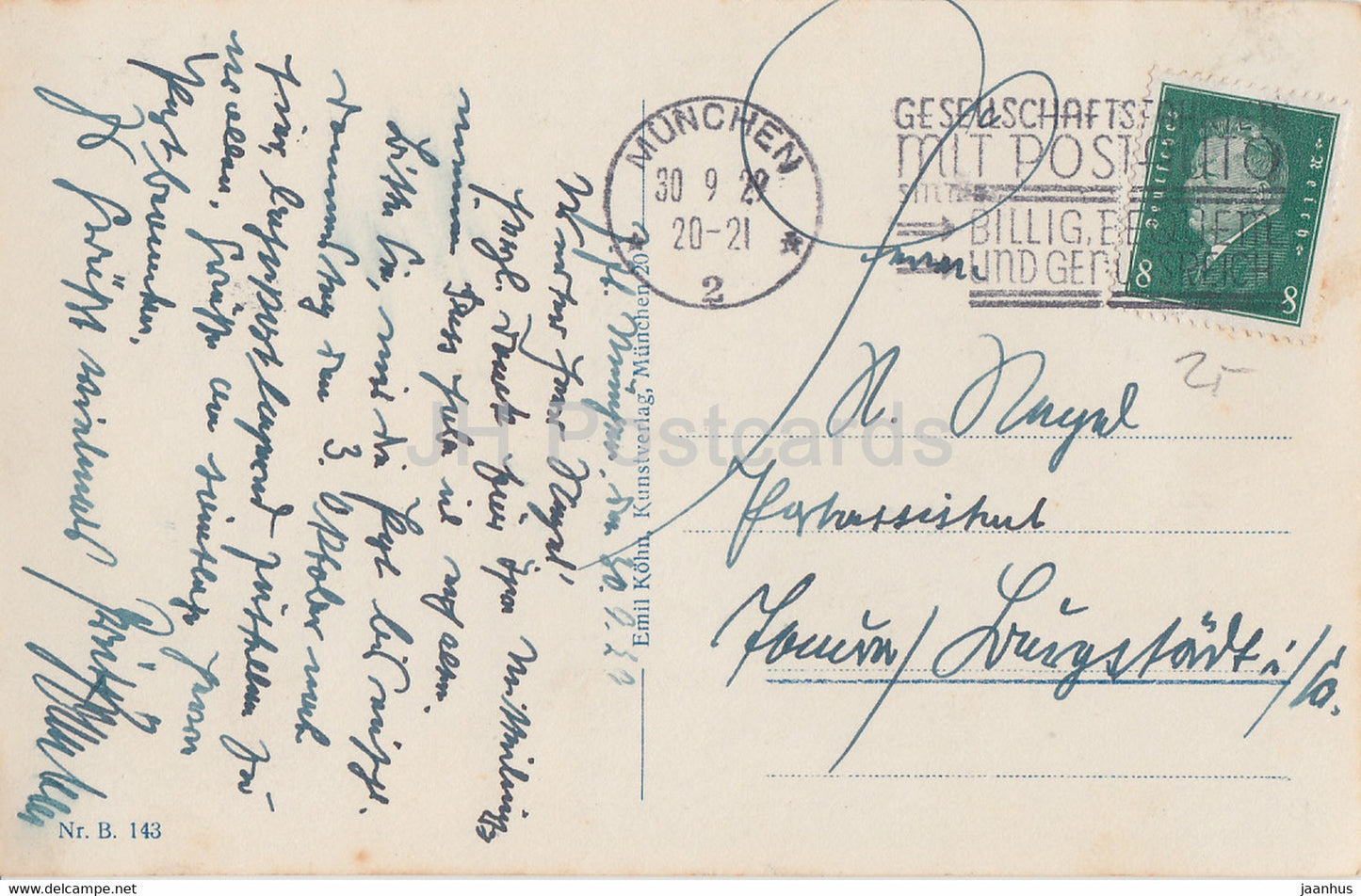 Munchen - Neues Rathaus - Turm - Munich - 143 - old postcard - 1929 - Germany - used