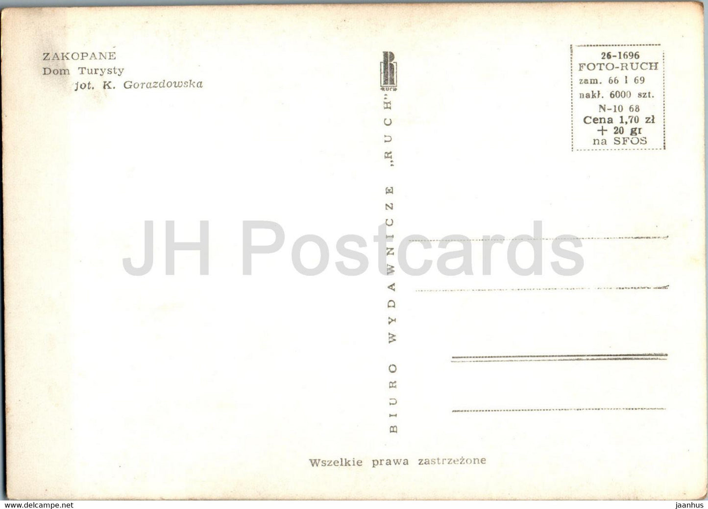 Zakopane - Dom Turysty - tourist house - Poland - unused