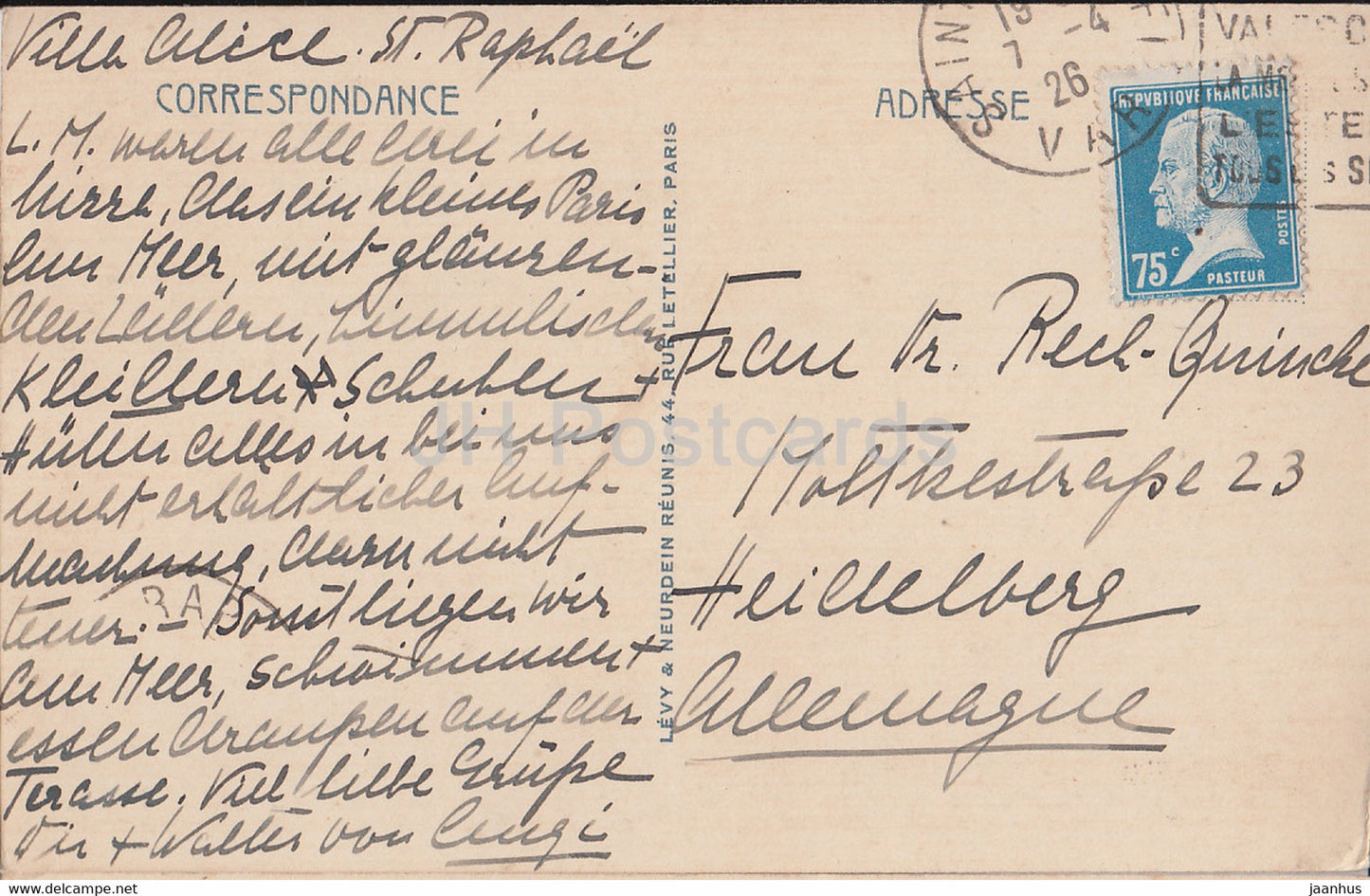 Nice - La Promenade des Etats Unis - The Walk Etats Unis - 73 - old postcard - 1926 - France - used