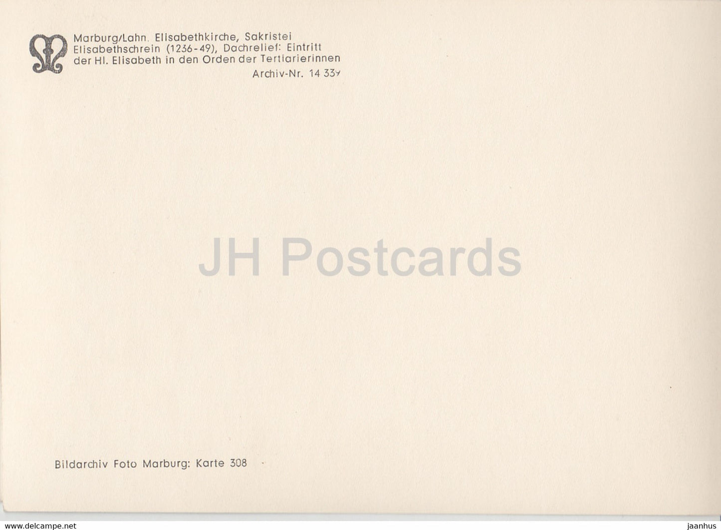 Marburg - Elisabethkirche - Sakristei - Elisabethschrein - Dachrelief - Deutschland - unbenutzt