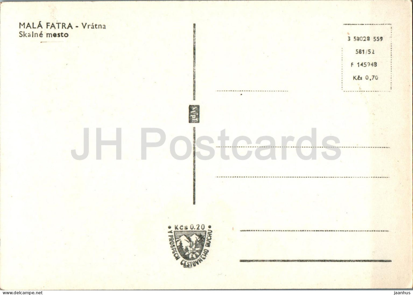 Mala Fatra - Vratna - Skalne mesto - Slovaquie - Tchécoslovaquie - inutilisé