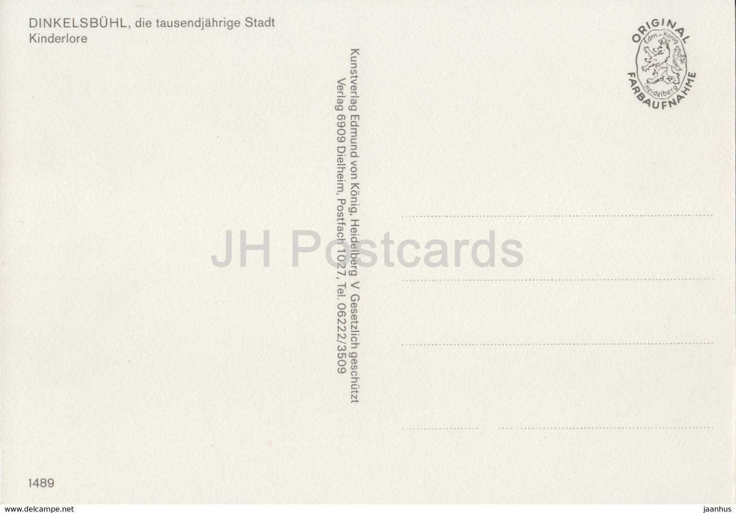 Dinkelsbuhl - Die tausendjahrige Stadt - Kinderlore - folk costumes - children - Germany - unused