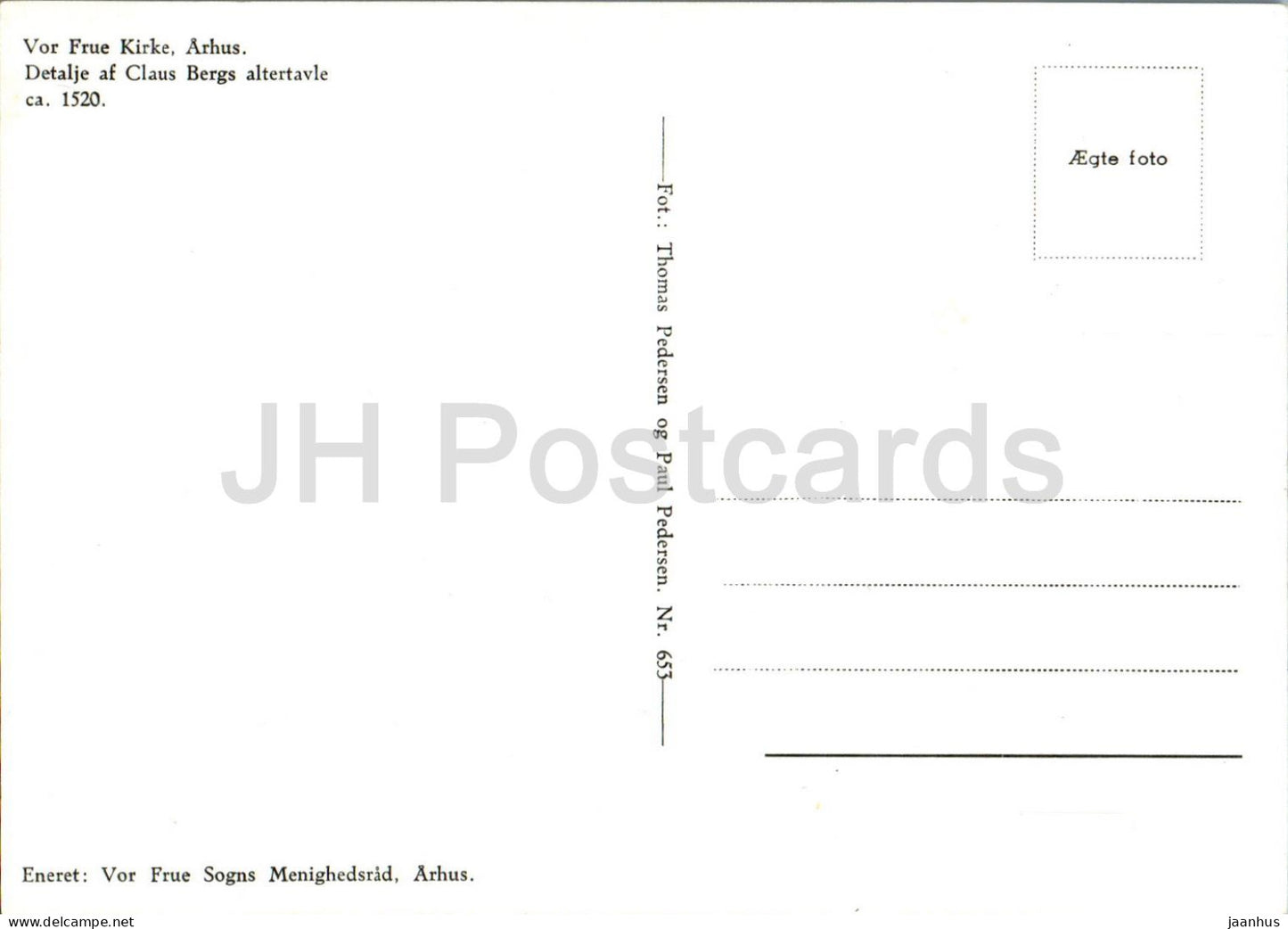 Arhus - Aarhus - Vor Frue Kirke - Detalje af Claus Bergs altertavle - retable - 653 - Danemark - inutilisé