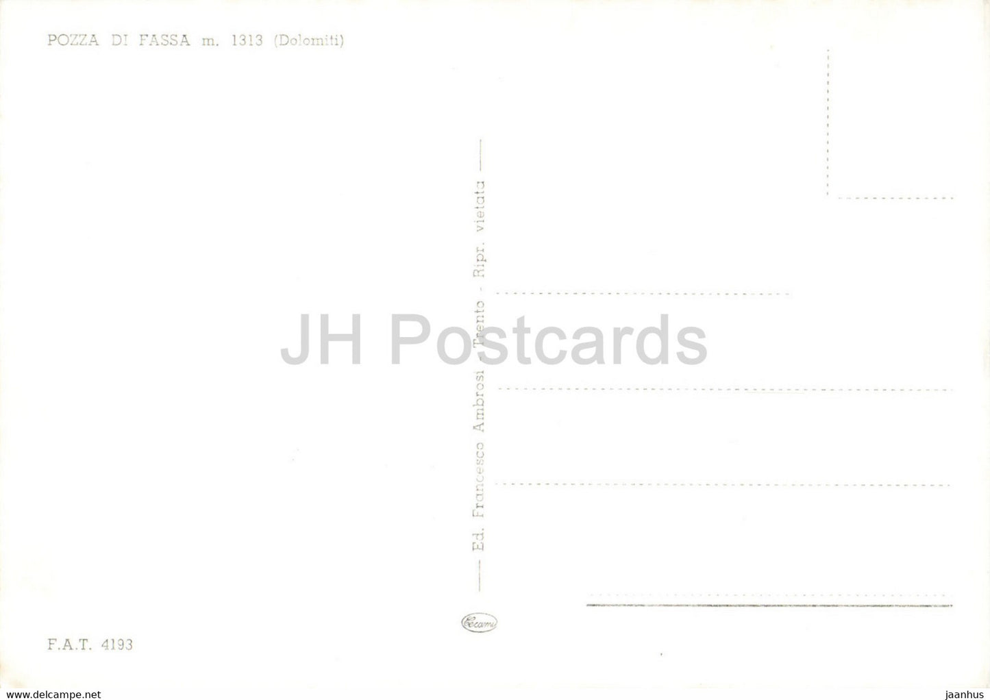 Pozza di Fassa 1313 m - 4193 - Italy - unused