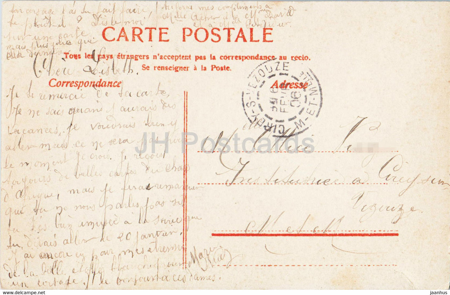 Schauspielerin Rouvier - Oper - Frau - 1503 - alte Postkarte - 1906 - Frankreich - gebraucht