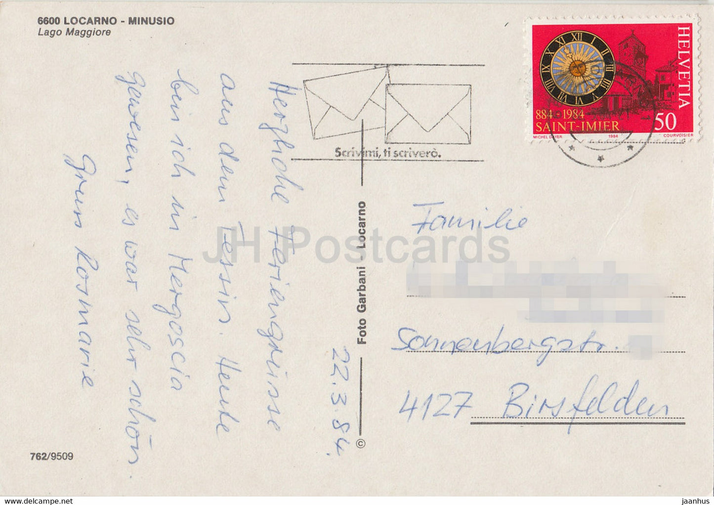 Locarno Minusio - Lago Maggiore - 6600 - 1984 - Suisse - occasion
