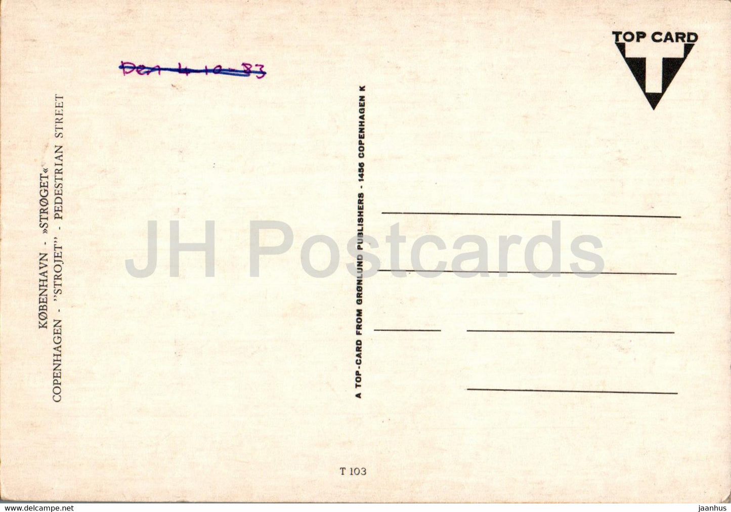 Copenhagen - Kopenhagen - Stroget - Strojet - Pedestrian street - Antiques shop - T 103 - Denmark - used