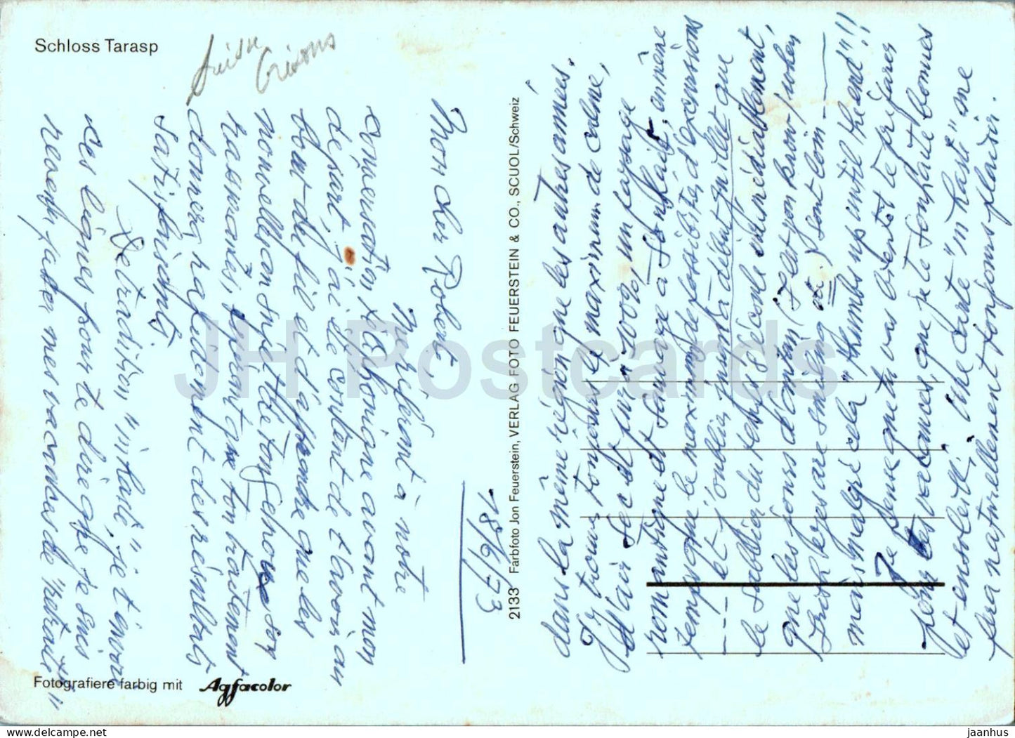 Schloss Tarasp - Schloss - 1973 - Schweiz - gebraucht