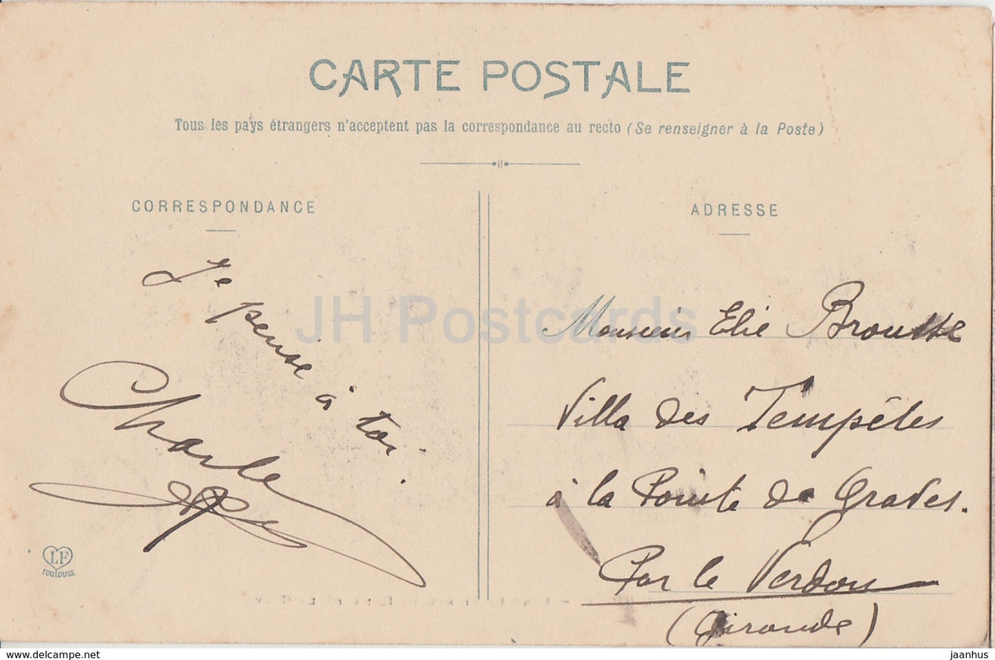 Toulouse - Pont St Pierre et Dome de la Grave - bridge - 26 - old postcard - France - used