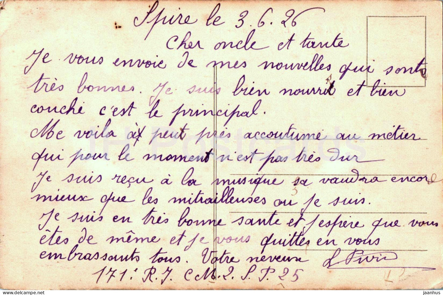 Speyer am Rhein - Panorama - alte Postkarte - 1926 - Deutschland - gebraucht