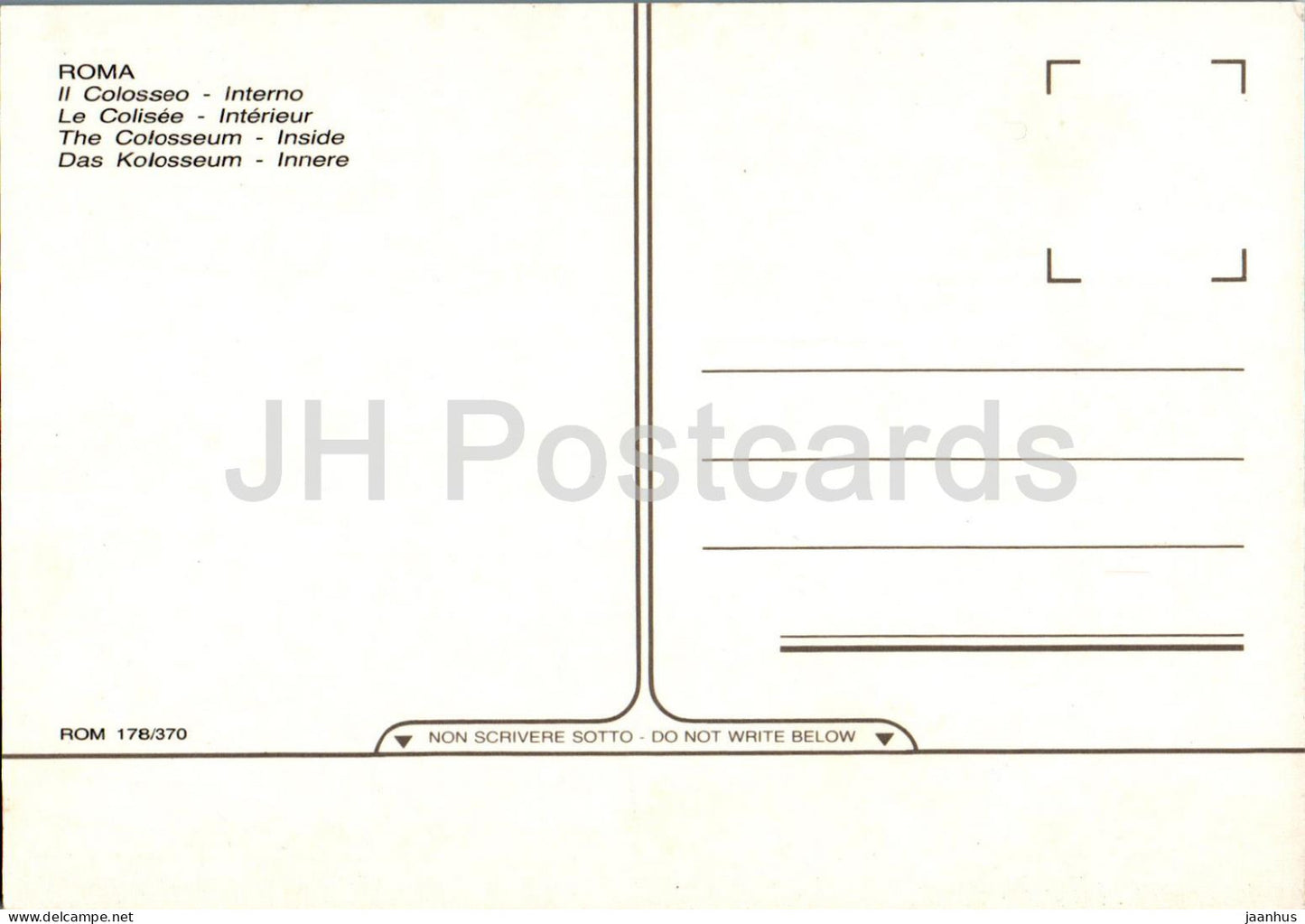 Roma - Rome - Il Colosseo - Interno - The Colosseum - interior - ancient world - 178/37 - Italy - unused