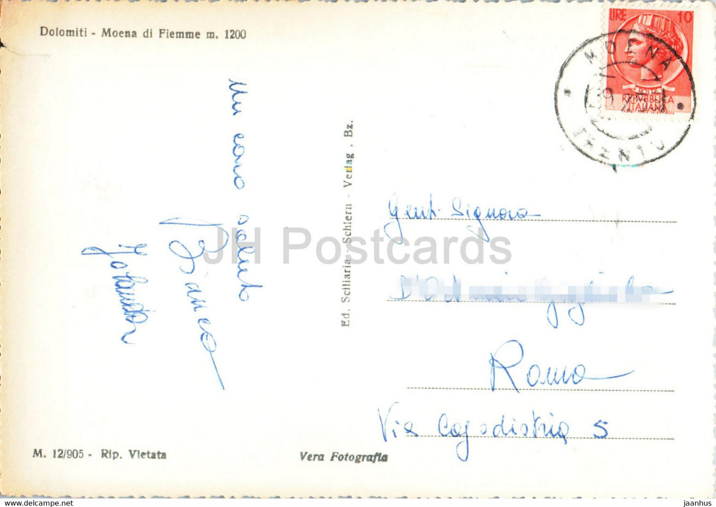 Dolomiti - Moena di Fiemme - 1200 m - old postcard - Italy - used