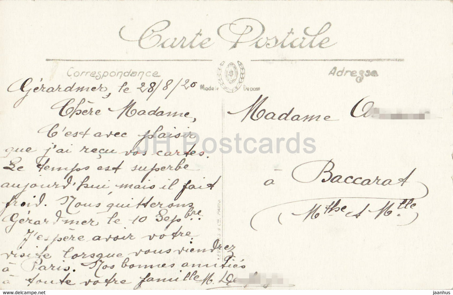 Gerardmer - Interieur de l'Eglise - church - 22 - old postcard - 1920 - France - used