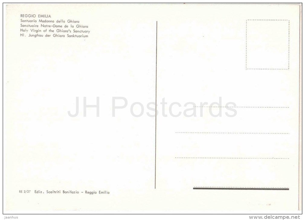 Santuario Madonna della Ghiara - sanctuary - Reggio Emilia - Emilia-Romagna - RE 2/27 - Italia - Italy - unused - JH Postcards