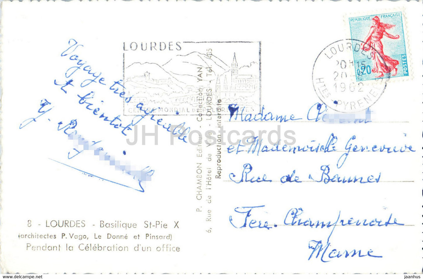 Lourdes - Basilique St Pie X - Pendant la Célébration d'un bureau - 8 - 1962 - France - occasion