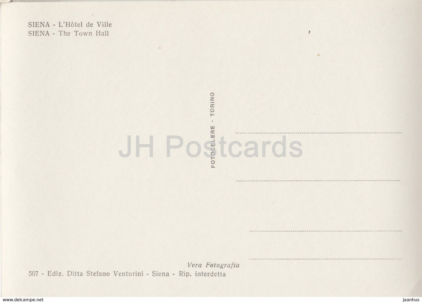 Siena - Palazzo Pubblico - The Town Hall - 507 - Italy - unused