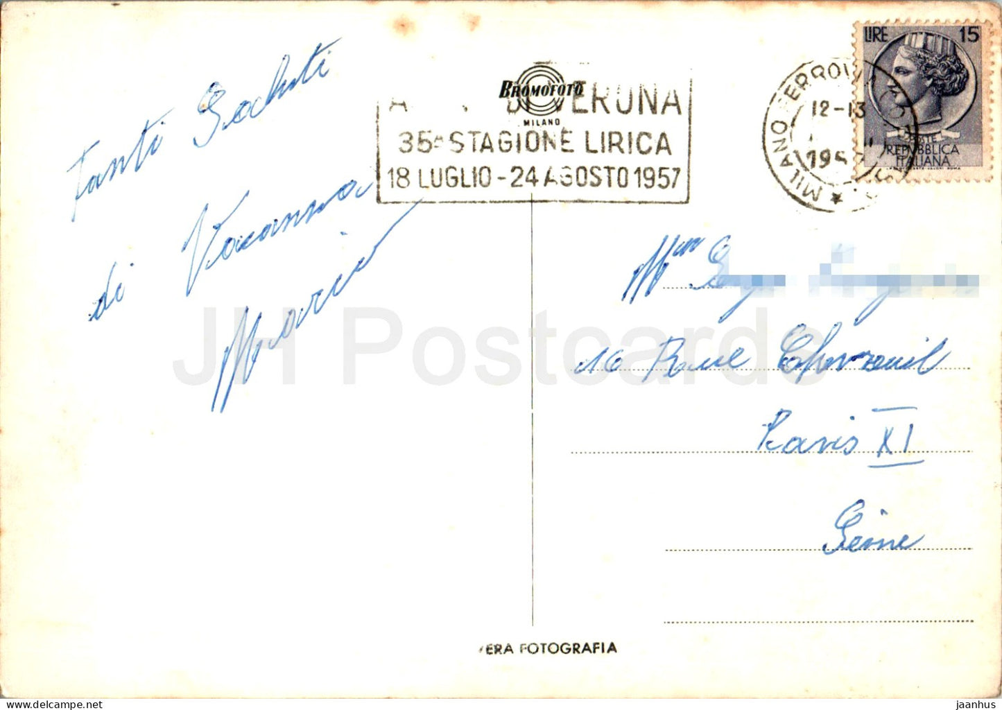 Milano - Milan - Piazza Duomo - Cathedral Square - 1226 - old postcard - 1957 - Italy - used