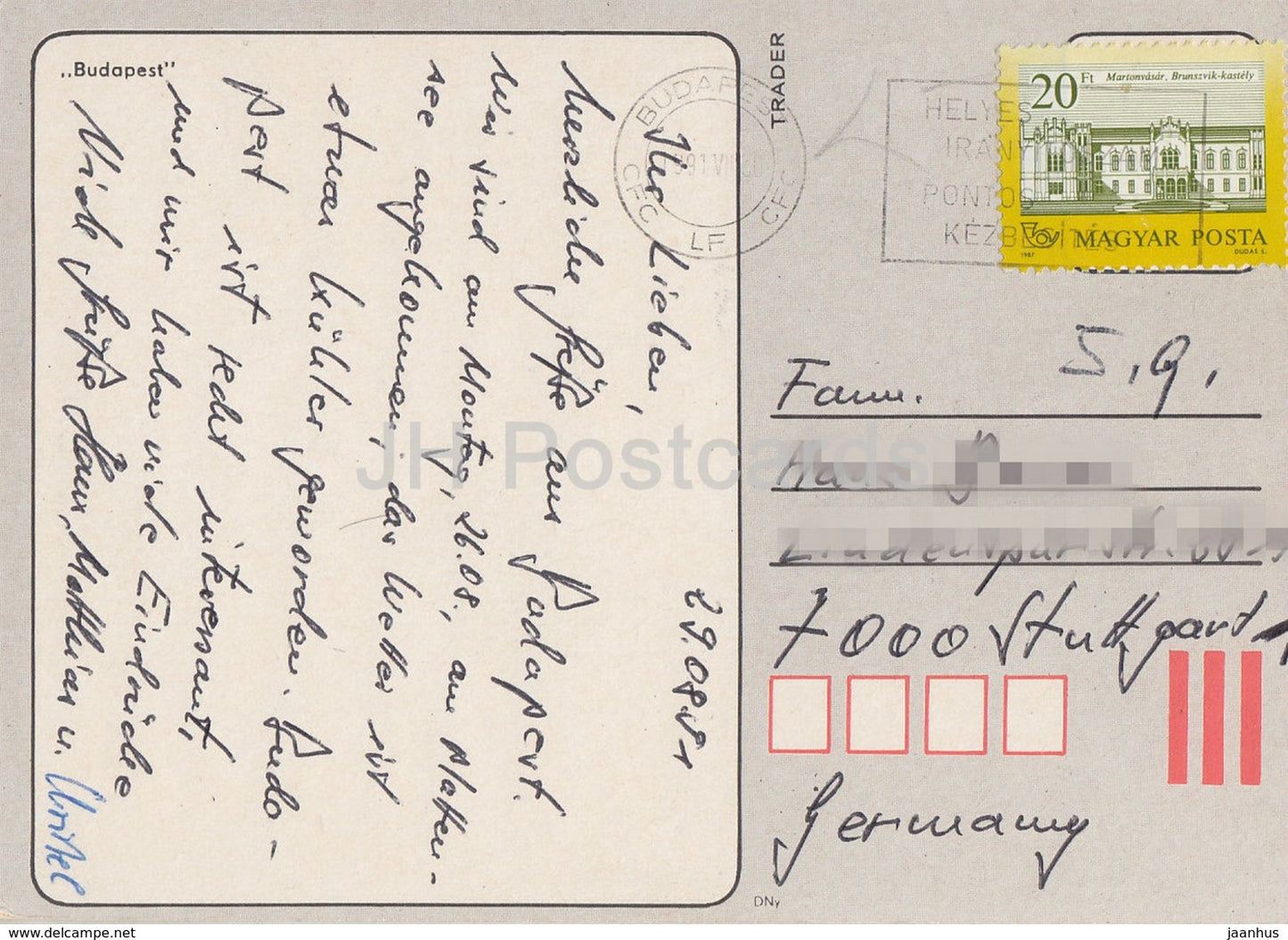 Budapest - castle - cathedral - bridge - architecture - 1991 - Hungary - used