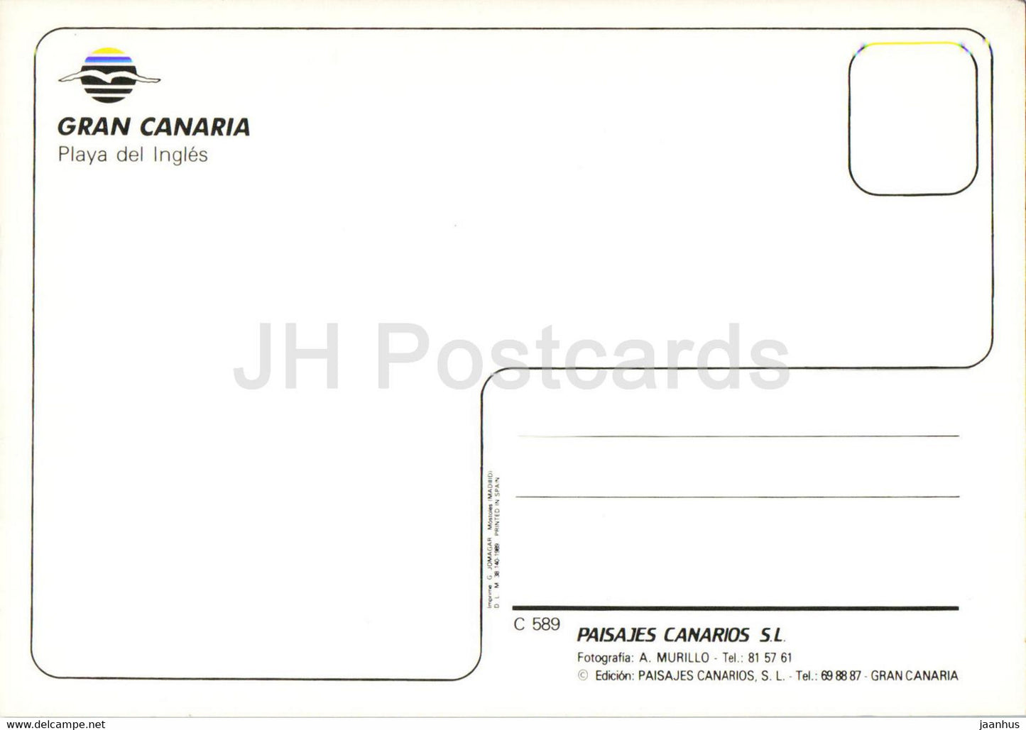 Gran Canaria - Playa del Ingles - 589 - hôtel - plage - Espagne - inutilisé